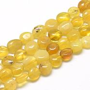 Natural Yellow Opal Beads Strands, Oval, 8~15x7~12x4~12mm, Hole: 1mm, about 30~45pcs/strand, 15.7 inch(G-R445-8x10-06)