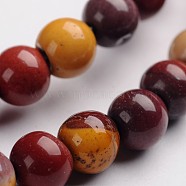 Round Natural Mookaite Gemstone Bead Strands, 6mm, Hole: 1mm, about 64pcs/strand, 14.9 inch(G-J333-06-6mm)