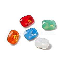 Opal Style K9 Glass Rhinestone Cabochons, Pointed Back & Back Plated, Octagon Rectangle, Mixed Color, 14x10x5mm(RGLA-J038-01C-M01)