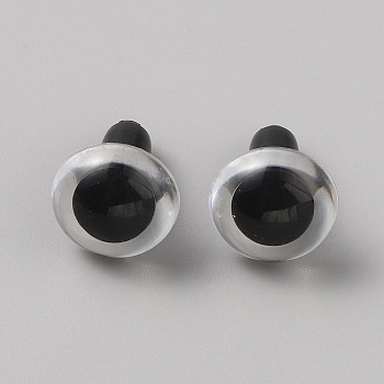 Half Round Resin Doll Craft Eyes, Clear, 17x12mm