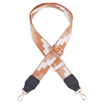 Polyester Adjustable Bag Strap, with PU Leather & Alloy Clasps, for Bag Replacement Accessories, Peru, 88x3.7cm