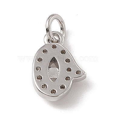 Brass Micro Pave Clear Cubic Zirconia Charms(ZIRC-F132-68P)-2