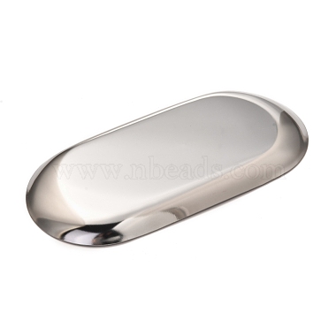 Oval 430 Stainless Steel Jewelry Display Plate(STAS-P289-03P)-2