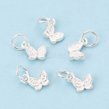 925 Sterling Silver Butterfly Charms(STER-T009-04S)-1