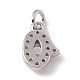 Brass Micro Pave Clear Cubic Zirconia Charms(ZIRC-F132-68P)-2