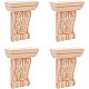 Natural Solid Wood Carved Onlay Applique Craft(WOOD-WH0104-39)-1