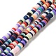 Flat Round Handmade Polymer Clay Bead Spacers(CLAY-R067-4.0mm-M4)-1
