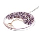 Wire Wrapped Chips Natural Amethyst Big Pendant Decorations(HJEW-A005-07B)-2