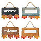 Crafans 2Pcs 2 Color Wooden Doorplate Decorations(AJEW-CF0001-10)-1