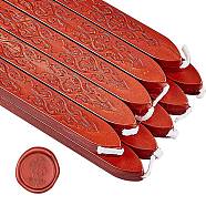 Sealing Wax Sticks, with Wicks, for Wax Seal Stamp, Chocolate, 91x12x11.8mm(DIY-WH0003-C13)