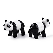 Handmade Lampwork Home Decorations, 3D Panda Ornaments for Gift, Black, 55~56x25~26.5x34.5~35.5mm(LAMP-T011-92)
