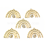 304 Stainless Steel Pendants, Arch with Grass, Golden, 26x36x1mm, Hole: 1.2mm(STAS-C051-07G)