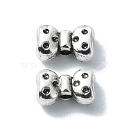Tibetan Style Alloy Beads, Bowknot, Antique Silver, 5.5x9x3.5mm, Hole: 1.8mm, about 694pcs/500g(TIBEB-F065-07AS-01)