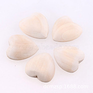 Chinese Cherry Wood Beads, Flat, Heart, BurlyWood, 40x40mm, Hole: 2mm(WOOD-TAC0005-15C)