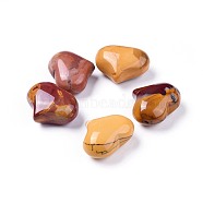 Natural Mookaite Beads, No Hole/Undrilled, Heart, 20x25x11~13mm(G-F659-A04)