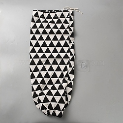Cotton and Linen Garbage Bag, Hanging Trash Bags Organizer For Home Kitchen, Bedroom, with Hook, Triangle, 530x217x1.5mm(DIY-WH20007-299A)