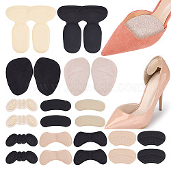 Elite 12 Style Foam Heel Grips, Silicone Forefoot Insole Pads, Heelpiece Adhesive Cushion Pads, Anti-wear Heel Stickers for Feet, with Silicone Dots, Mixed Color, 43~142x41~103x3.5~5.7mm(AJEW-PH0004-46)