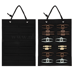 Felt Hanging Hair Claw Clip Organizer Holder for Women Girls, Wall-Hanging Hair Clip Stand Holder for Home Wall, Door, Closet, Black, 650mm(AJEW-WH0347-77B)