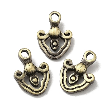 Tibetan Style Rack Plating Brass Pendants, Long-Lasting Plated, Cloud Charm, Brushed Antique Bronze, 18.5x13.5x3mm, Hole: 3mm