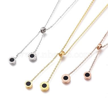 Black 304 Stainless Steel Necklaces
