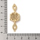 Rack Plating Brass Pave Clear Cubic Zirconia Connector Charms(KK-A190-08G)-3