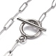 304 bracelets chaîne en acier inoxydable avec trombone(BJEW-O186-02P)-2
