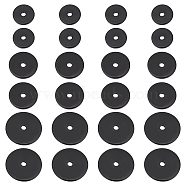 60Pcs 3 Styles Ion Plating(IP) 304 Stainless Steel Spacer Beads, Disc, Electrophoresis Black, 6~10x0.7mm, Hole: 1.1~1.2mm, 20pcs/style(STAS-UN0037-99)