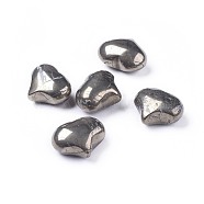 Natural Pyrite Heart Love Stone, Pocket Palm Stone for Reiki Balancing, 20x25x11~13mm(G-F659-A24)