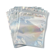 Rectangle Zip Lock Plastic Laser Bags, Resealable Bags, Clear, 20x14cm, Hole: 6mm, Unilateral Thickness: 2.3 Mil(0.06mm)(OPP-YW0001-03D)