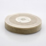 Polyester Velvet Ribbon for Gift Packing and Festival Decoration, Tan, 5/8 inch(15mm), about 25yards/roll(22.86m/roll)(SRIB-M001-15mm-836)