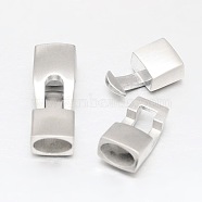 Matte 316 Surgical Stainless Steel Snap Lock Clasps, Stainless Steel Color, 36x12.5x9mm, Hole: 10x6mm(STAS-E106-12P)