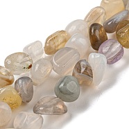 Natural Botswana Agate Bead Strands, Tumbled Stone, Nuggets, 3~7.5x4.5~6x3~6mm, Hole: 1mm, about 61~66pcs/strand, 15.16''~15.35''(38.5~39cm)(G-F465-47A)