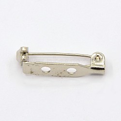 (Holiday Stock-Up Sale)Iron Brooch Back Bar Findings, Platinum, 21x5x5mm, Hole: 2.5mm, Pin: 1mm(IFIN-O001-01P)