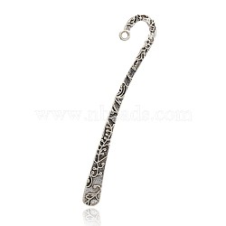Tibetan Style Alloy Bookmarks, Antique Silver, 81x15x3mm, Hole: 2mm(PALLOY-J659-58AS)