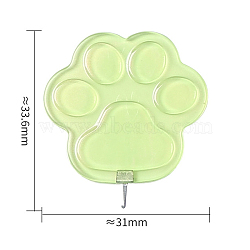 Cat Claw Shaped Plastic Needle Threaders, Thread Guide Tools, with Nickle Plated Iron Hook, Lime, 3.36x3.1cm(SENE-PW0003-034F)