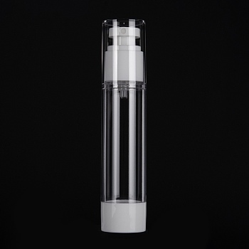 Plastic Vacuum Spray bottle, Refillable Bottles, White, 15.4x3.3cm, Capacity: 50ml(1.69fl. oz)