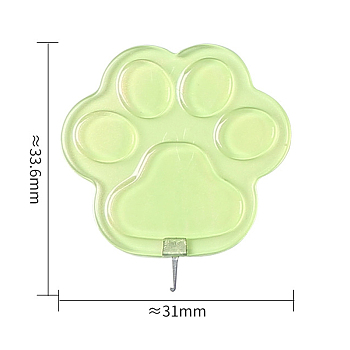 Cat Claw Shaped Plastic Needle Threaders, Thread Guide Tools, with Nickle Plated Iron Hook, Lime, 3.36x3.1cm