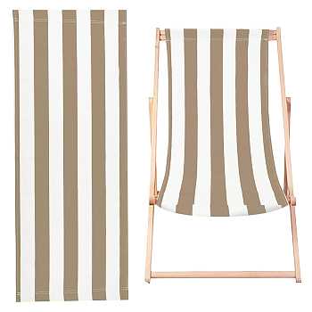 Stripe Chair Cloth Canvas, Beach Chair Cloth Replacement Supplies, Tan, 1130x425x0.5mm