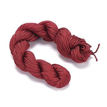 Nylon Thread, Nylon Jewelry Cord for Custom Woven Bracelets Making, Medium Violet Red, 1.5mm, 14m/batch