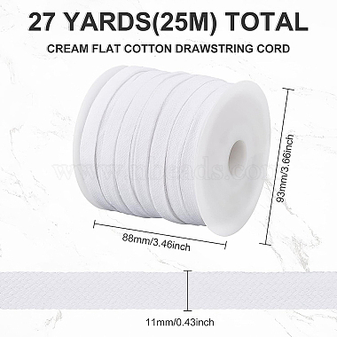 benecreat 25m cordones planos de algodón de doble capa(OCOR-BC0001-74D)-2