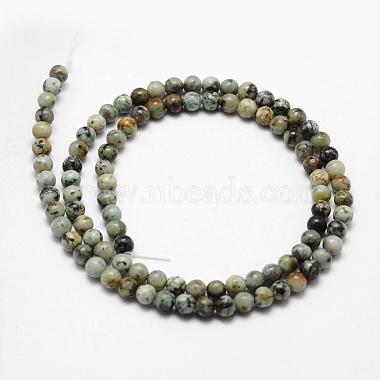 Natural African Turquoise(Jasper) Beads Strands(G-D840-90-8mm)-2