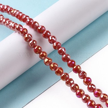 Electroplate Opaque Solid Color Glass Beads Strands(GLAA-E036-11E)-2