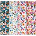 Polycotton Fabric, for Garment Accessories, Flower, 500x450x0.2mm, about 4pcs/set(DIY-WH0591-598A)