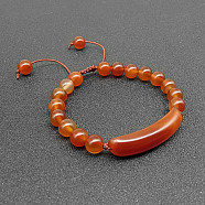 Natural Carnelian Bead Braided Bead Bracelets for Women Men, No Size(LS5537-3)
