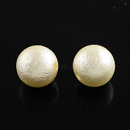 ABS Plastic Imitation Pearl Round Beads, Antique White, 6x5.5mm, Hole: 2mm, about 4500pcs/500g(SACR-Q105-24A)