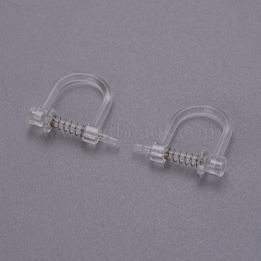 Stainless Steel Color Plastic Clip-on Earring Findings