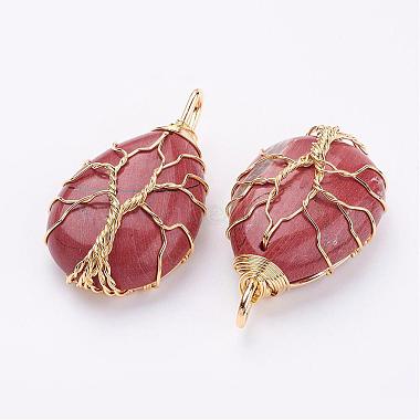 Natural & Synthetic Mixed Stone Pendants(G-P269-M-P)-2