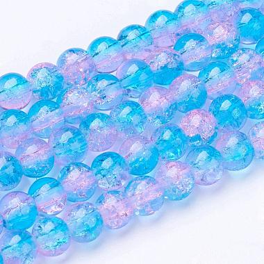 Spray Painted Crackle Glass Beads Strands(CCG-Q001-6mm-19)-2