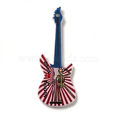 Marine Blue Guitar Acrylic Pendants