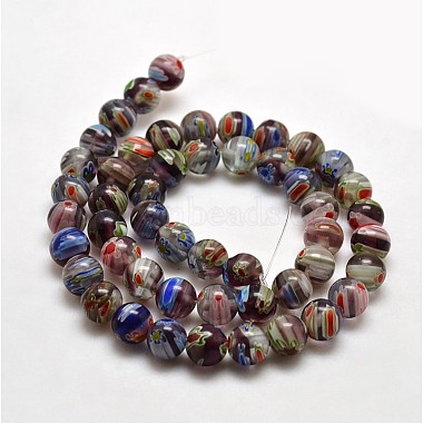 Round Millefiori Glass Beads Strands(LK-P002-17)-3